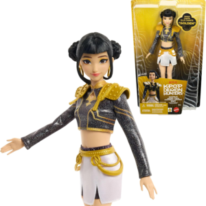 Mattel Kpop Demon Hunters HUNTR/X Zoey “Golden” Singing Doll | Wearing Removable Signature Outfit