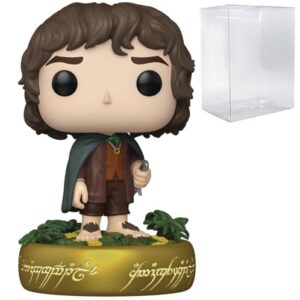 POP Movies: The Lord of The Rings - Frodo Baggins (Glow-in-The-Dark) Funko Vinyl Figure (Bundled with Compatible Box Protector Case), Multicolor, 3.75 inches